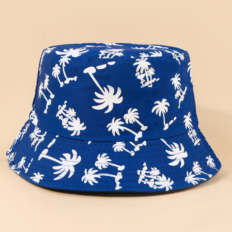 

Tropical Print Bucket Hat, Blue