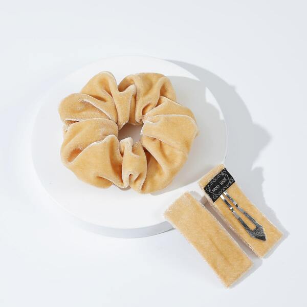 

3pcs Letter Patch Hair Accessory Set, Yellow