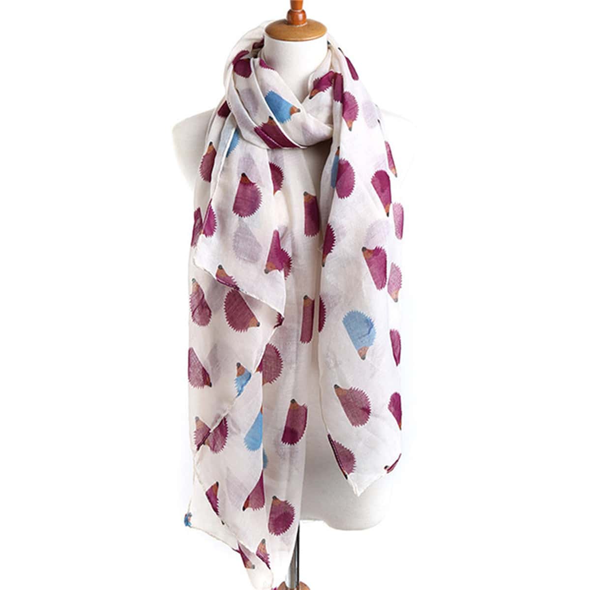 

Hedgehog Pattern Scarf, Multicolor