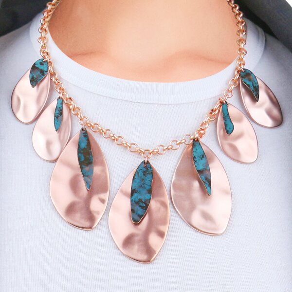 

Water Drop Charm Necklace, Multicolor