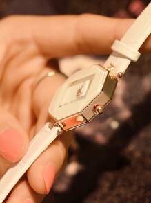 1 Stück Polygon Zeiger-Quarzuhr & 6 Stücke Armband - Roségold - Übersicht 4
