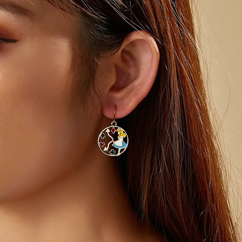 

1pair Hollow Out Drop Earrings, Gold