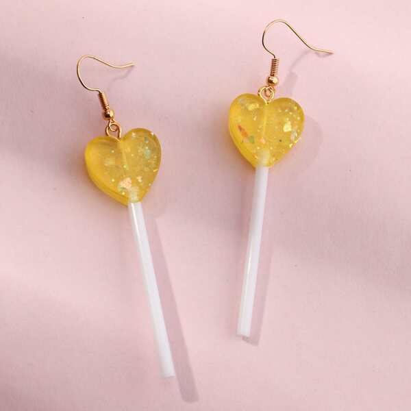 

Girls Lollipop Charm Drop Earrings, Yellow