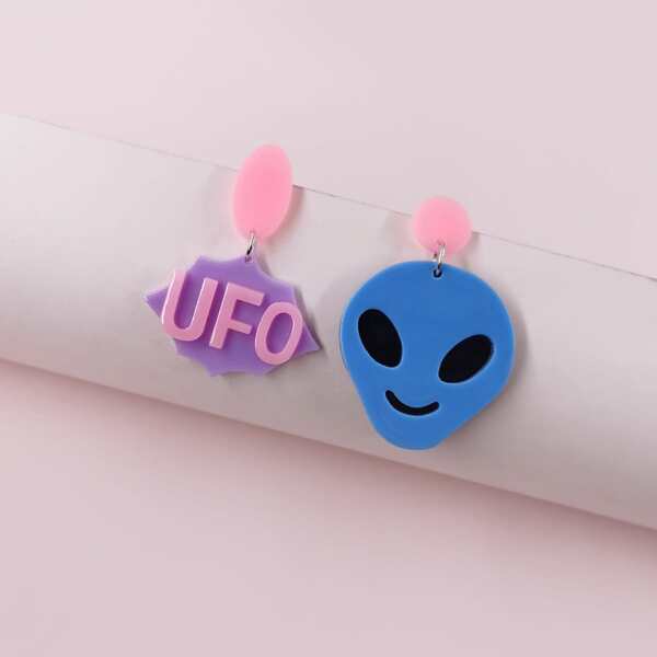 

Alien Charm Mismatched Drop Earrings, Multicolor