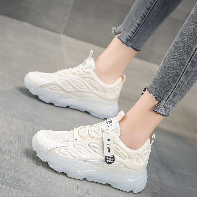 

Lace-up Chunky Sneakers, Beige