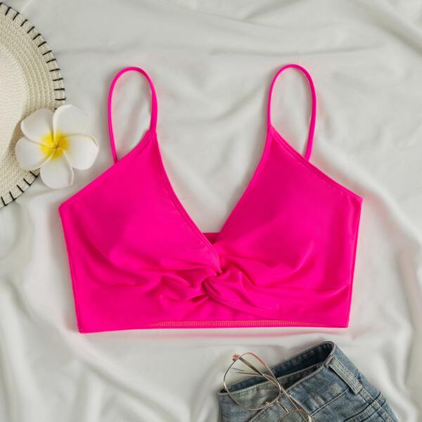 

Twist Bikini Top, Hot pink