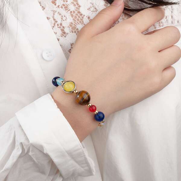 

Colorful Beaded Bracelet, Multicolor