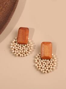 Bông tai thả cườm trang trí địa lý - Nhiều màu - Xem 2