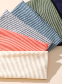 6pcs Solid Knit Hair Band - Multicolor - View 4