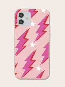 閃電圖案手機殼 - 粉色 - 查看 1