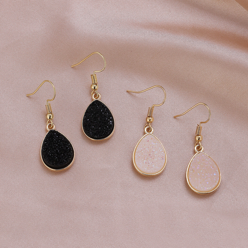 

2pairs Water Drop Earrings, Multicolor