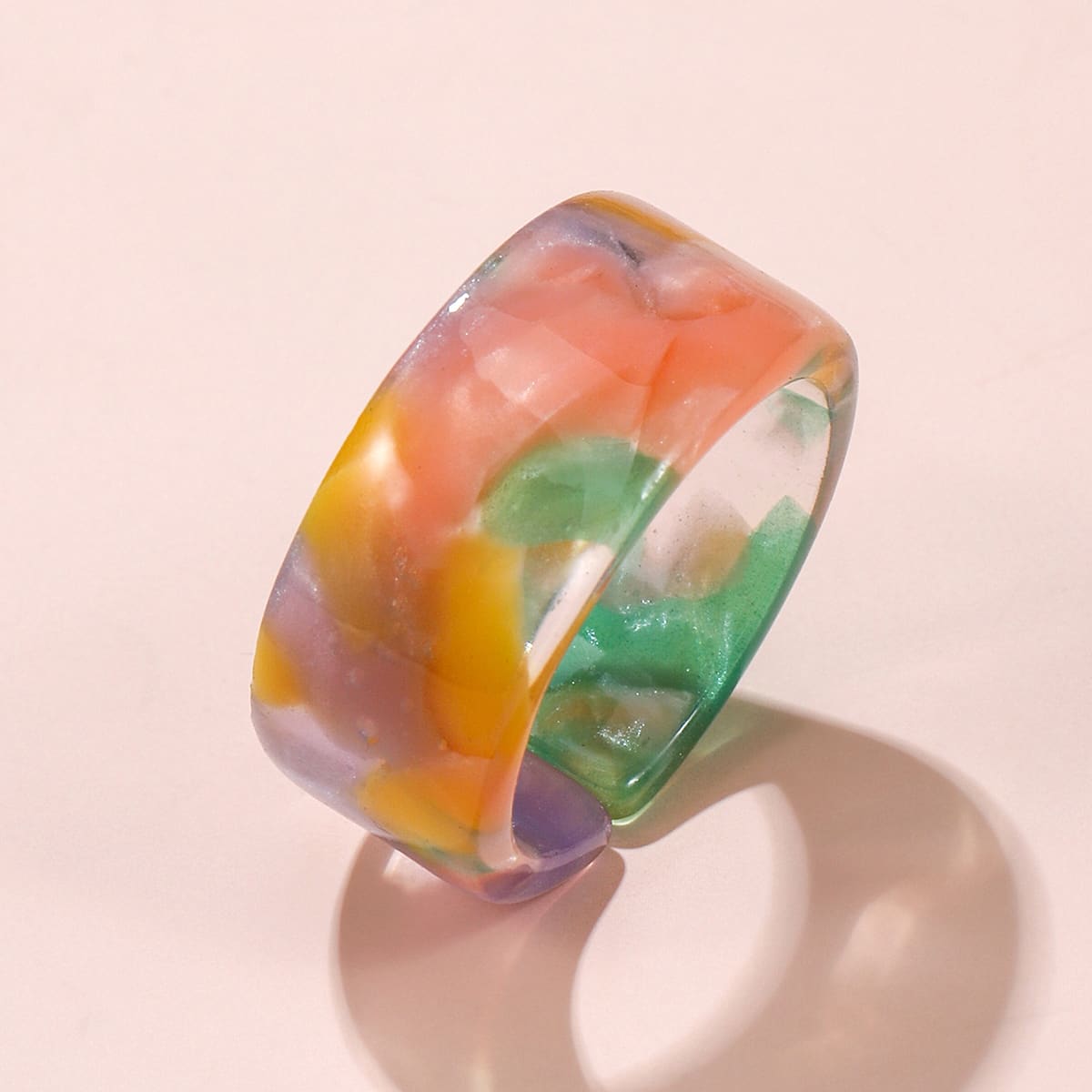 

1pc Resin Ring, Multicolor