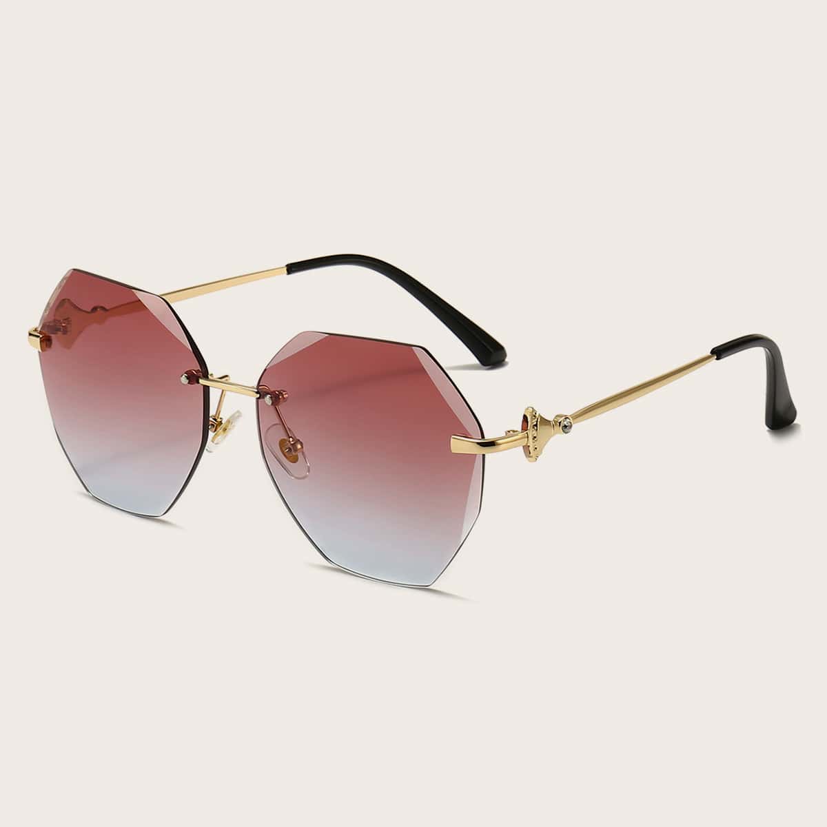 

Tinted Lens Rimless Sunglasses