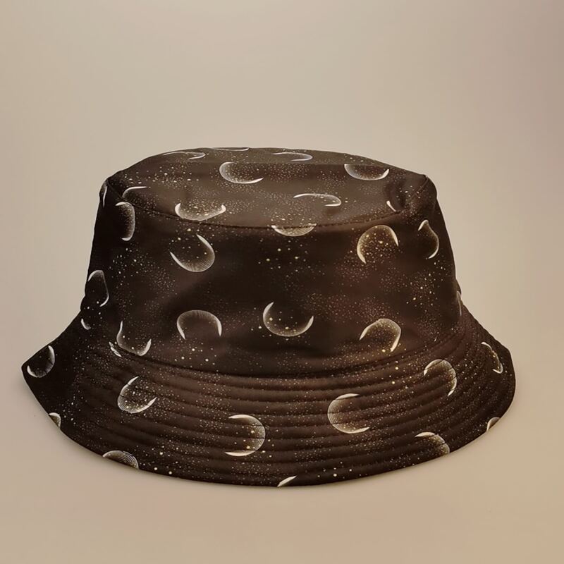 

Moon Print Bucket Hat, Black