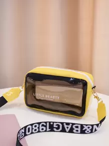 Mini Letter Graphic Crossbody Bag - Multicolor - View 1