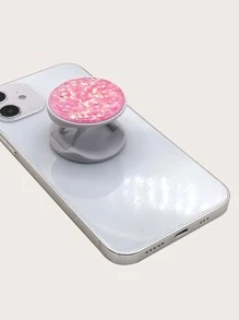 Glitter Pop-Out Phone Grip - Pink - View 2