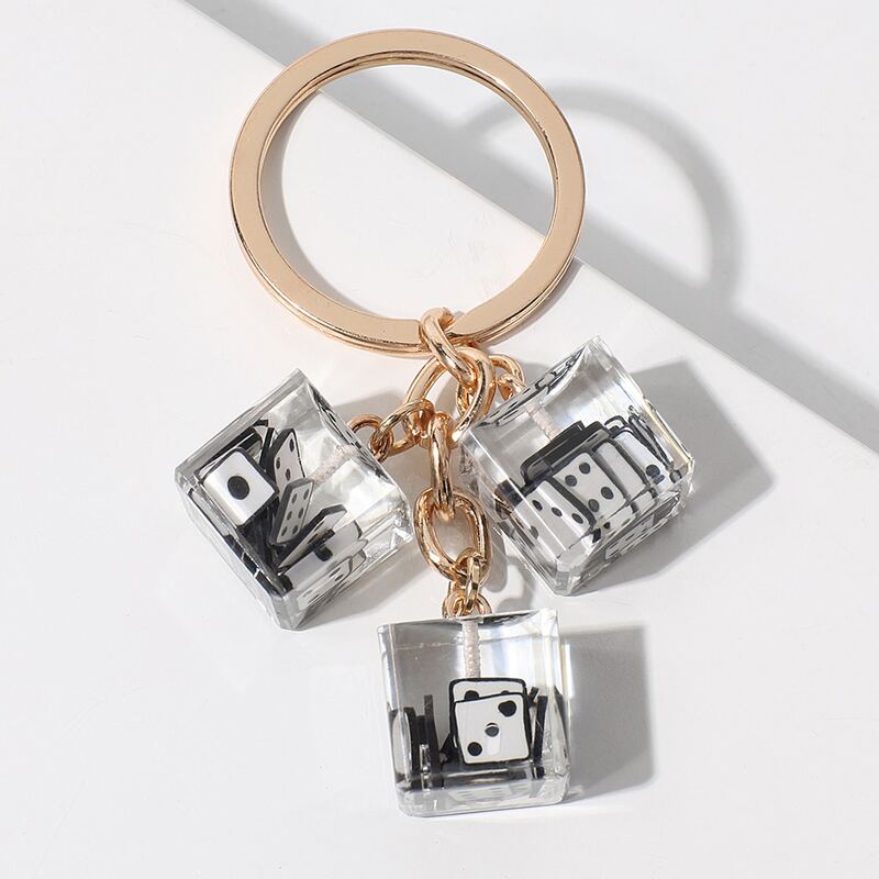 

Geo Charm Keychain, Multicolor