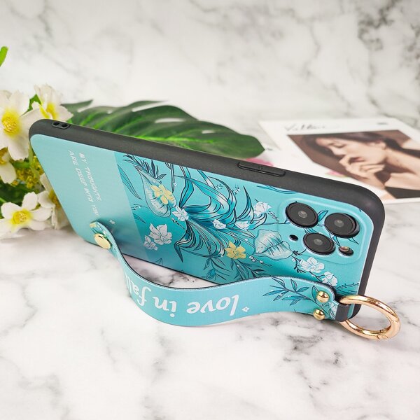 

Letter Graphic Phone Case, Blue