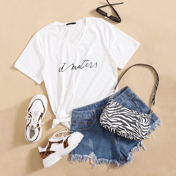 

Letter Graphic Tee, White