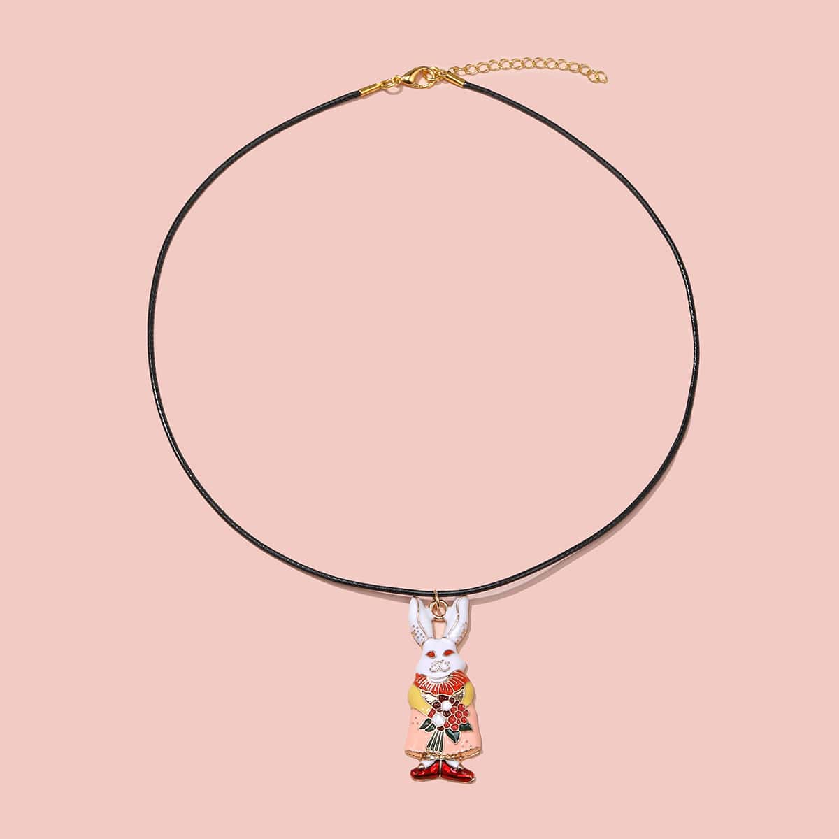 

Cartoon Design Pendant Necklace, Multicolor