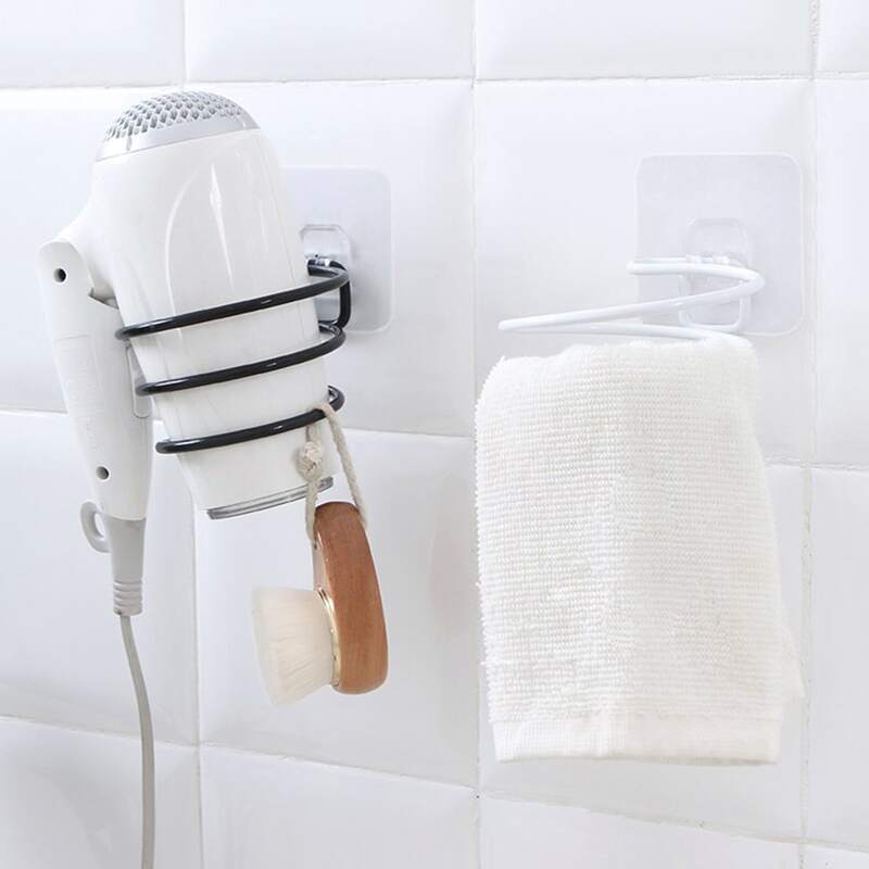

1pc Wall-mounted Hair Dryer Rack, Multicolor