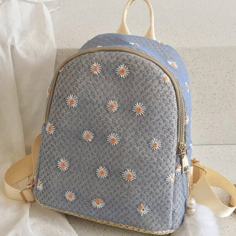 

Daisy Straw Backpack, Baby blue