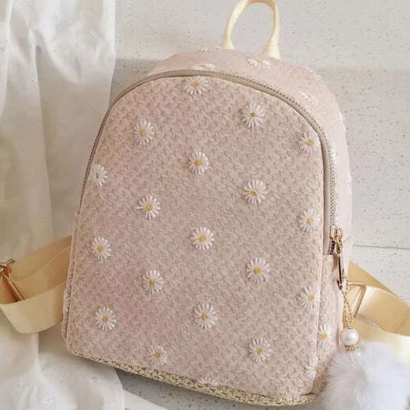 

Daisy Straw Backpack, Baby pink