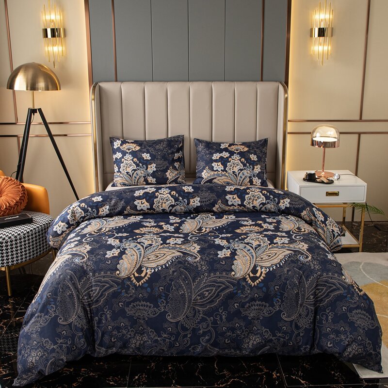 

Baroque Pattern Duvet Cover Set Without Filler, Multicolor