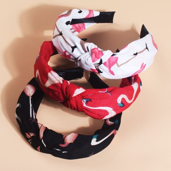 

3pcs Toddler Girls Knot Design Hair Hoop, Multicolor