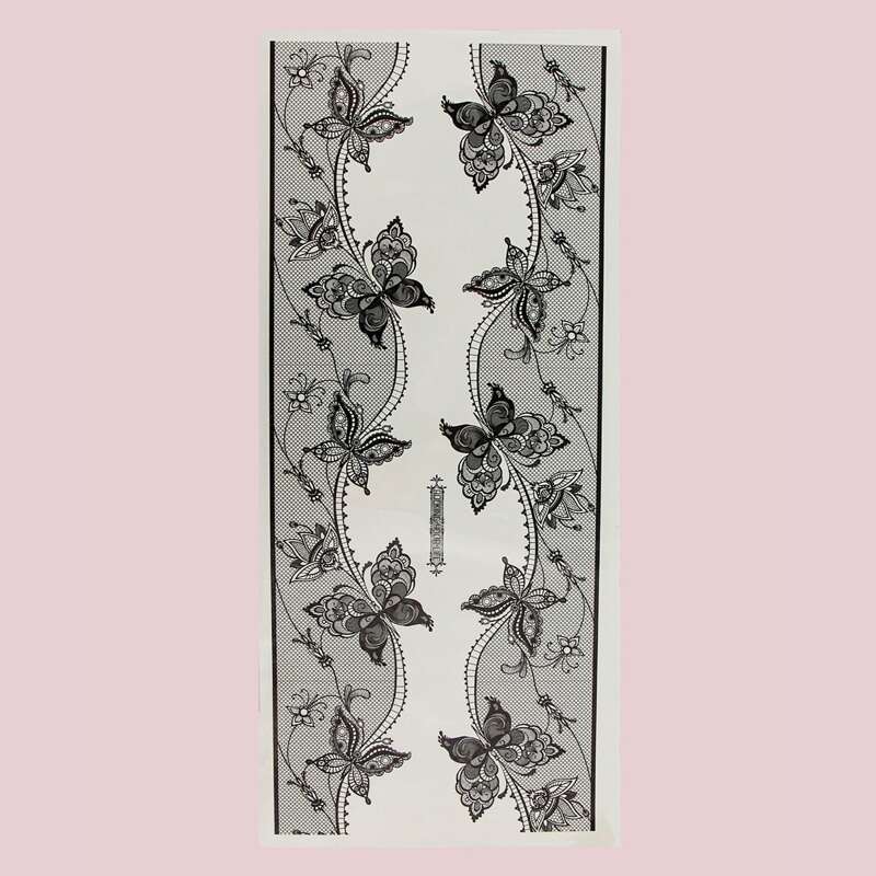 

1sheet Butterfly Pattern Tattoo Sticker, Black