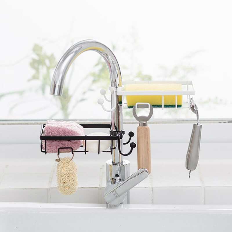 

1pc Faucet Drain Storage Rack, Multicolor