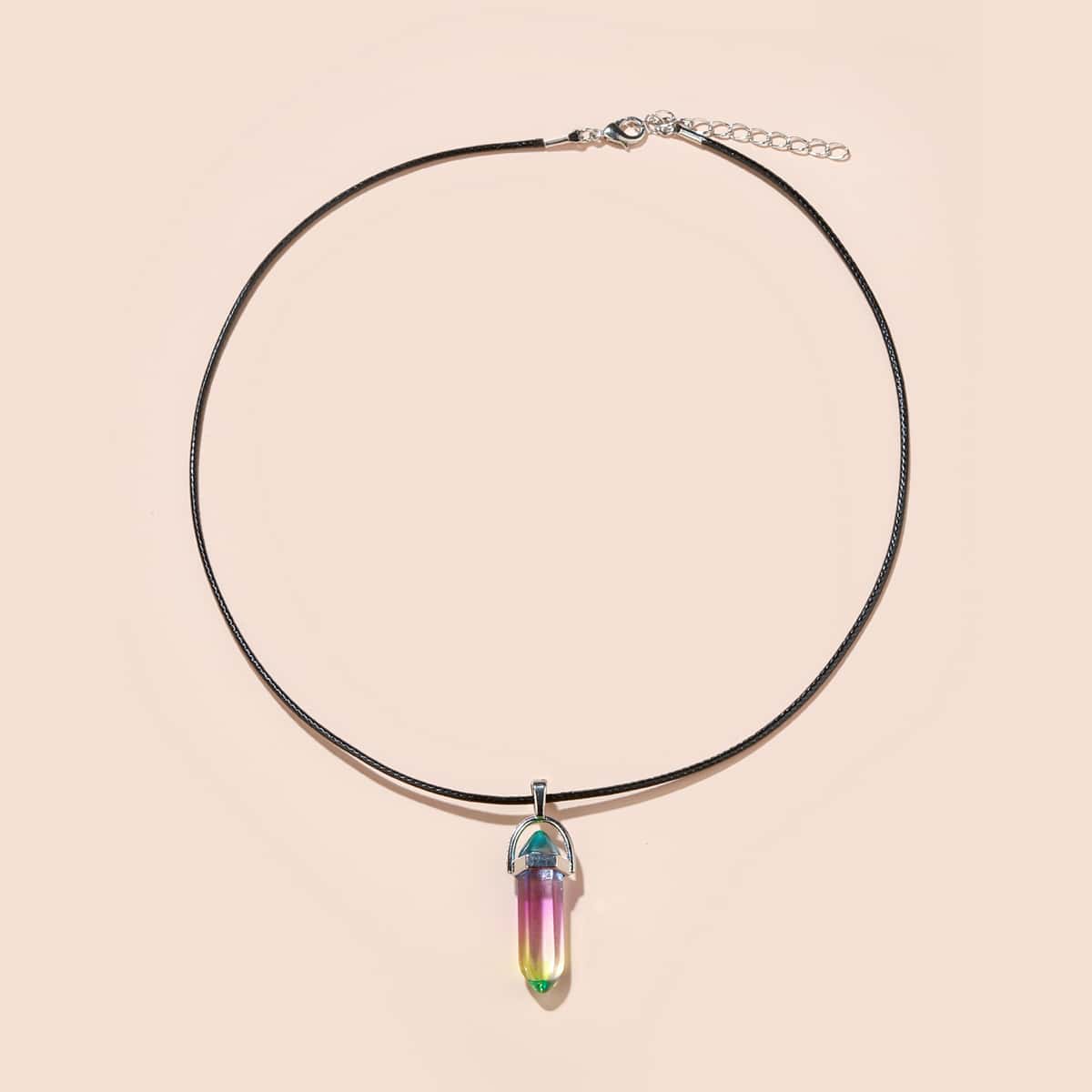 

Crystal Pendant Necklace, Multicolor