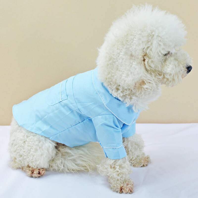 

1pc Solid Color Pet Shirt, Baby blue