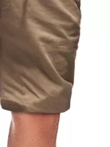 Manfinity Homme Hombres Shorts con parche con bolsillo oblicuo - Caqui - Ver 3