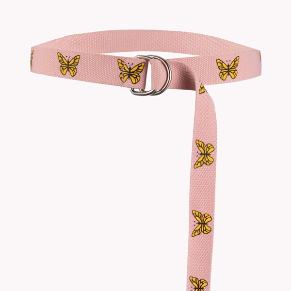 

Animal Print Tape Belt, Pink