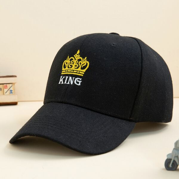 

Toddler Boys Letter Embroidery Baseball Cap, Black