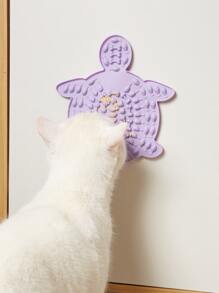 1pc Tortoise Shaped Pet Lick Pad - Purple - View 1