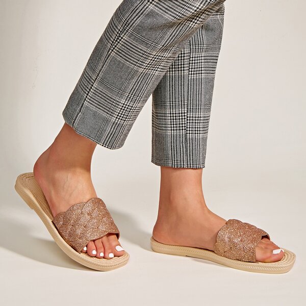 

Braided Design Slides, Gold