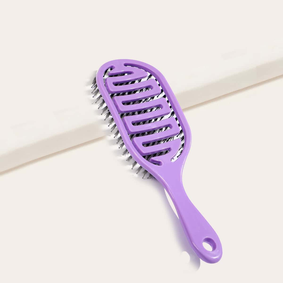 

1pc Hollow Out Hair Brush, Purple