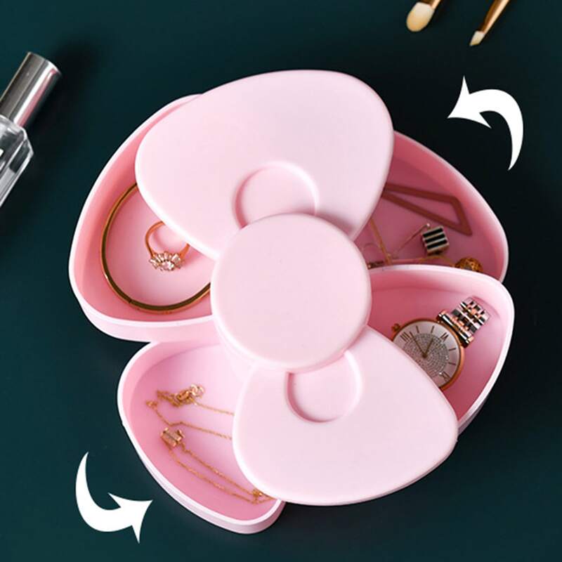 

Bowknot Shaped Rotating Jewelry Box, Pink
