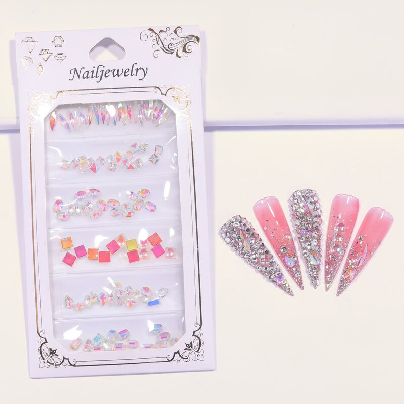 

1pack Mix Shape Nail Art Decoration, Multicolor