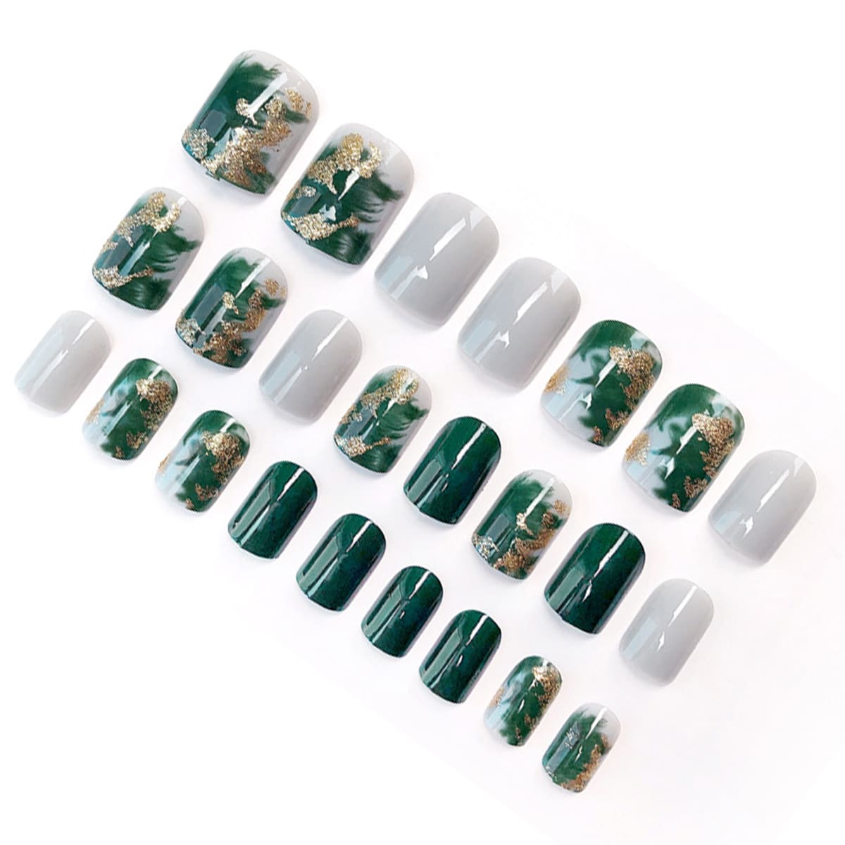 

24pcs False Nail, Dark green