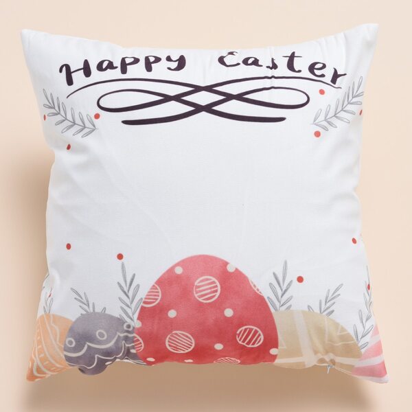 

Easter Egg Print Cushion Cover Without Filler, Multicolor