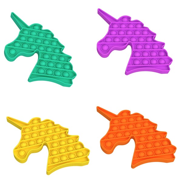 

1pc Unicorn Shaped Random Push Bubble Toy, Multicolor