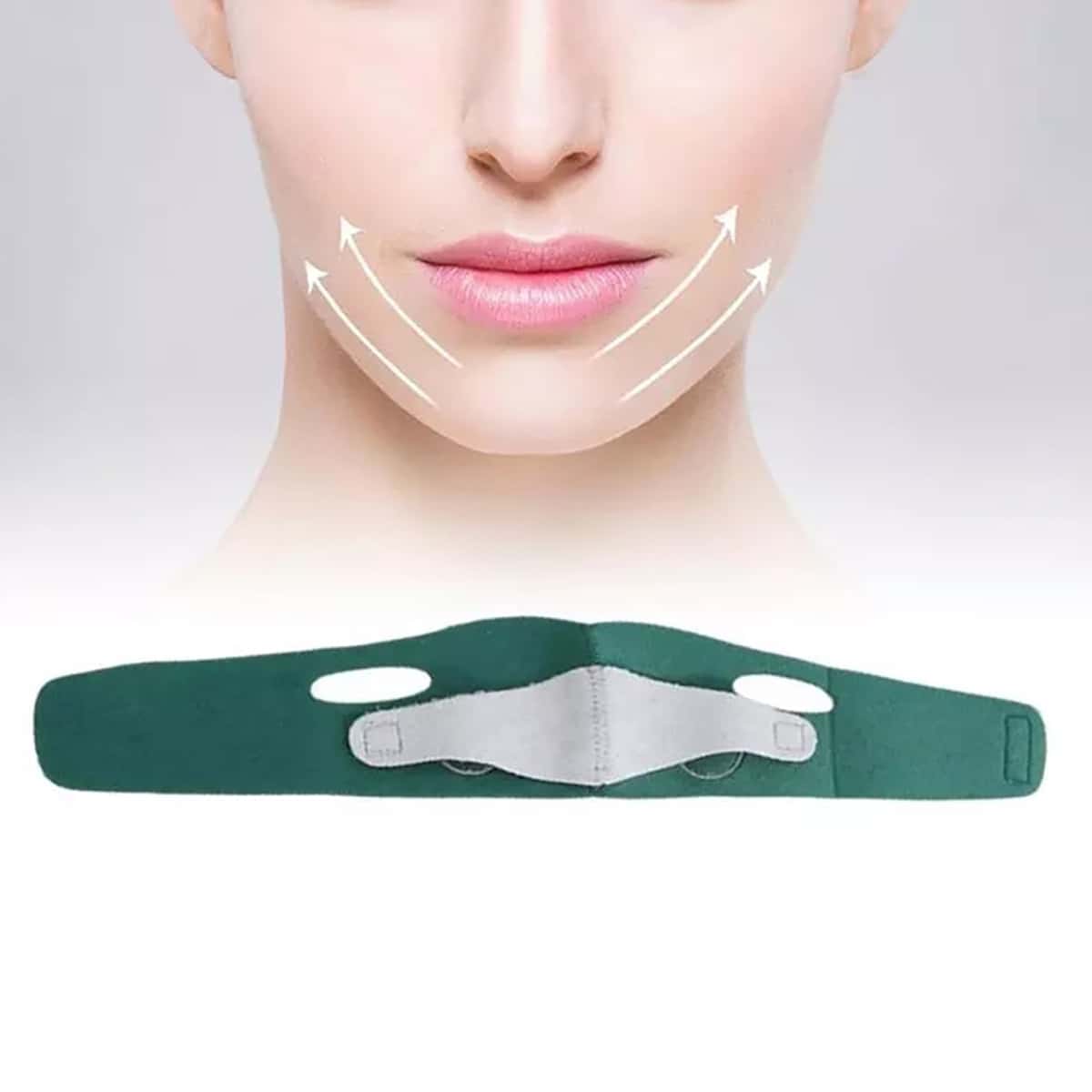 

1pc Face Lifting Slimming Belt, Dark green