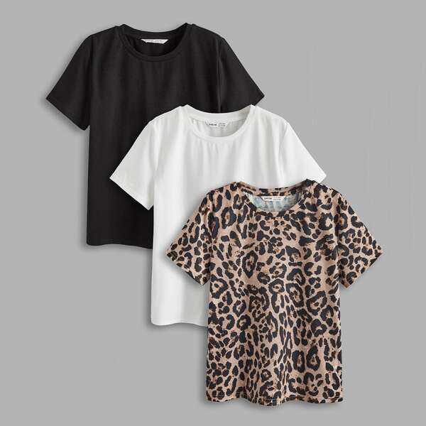 

Boys 3 Pack Leopard Top, Multicolor