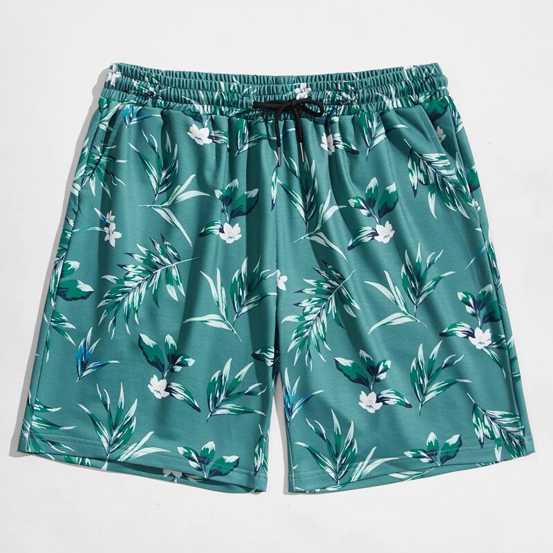 

Guys Leaf Graphic Drawstring Shorts 7'', Green