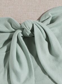 Soleia 2 Packs Tie Front Rib-Knit Tube Top - Multicolor - View 5