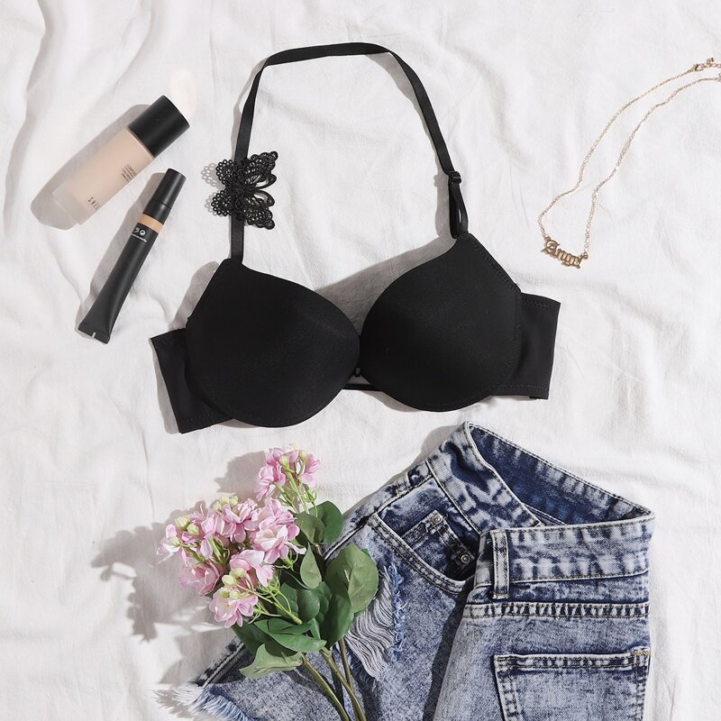 

Push Up Front Close Bra, Black