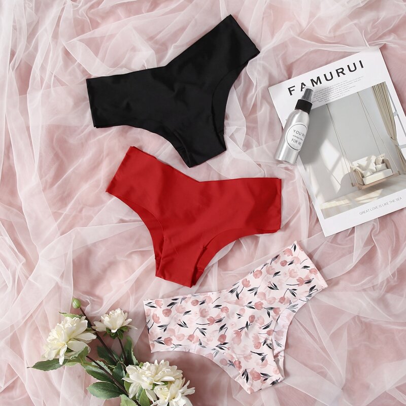 

3pack Floral Print Seamless Panty Set, Multicolor